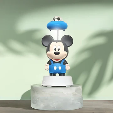 Mickey Led Light Table Night Lamp Blue / Red Color for Kids Bedroom USB Chargeable with Pencil Sharpener for Girls & Boys (Blue)