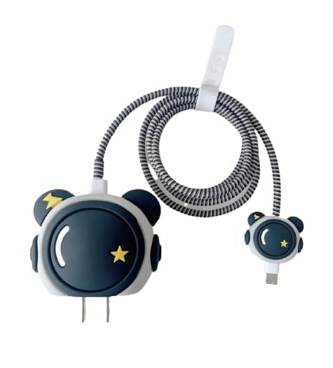 Silicone Case for Samsung 25W Single Port USB Type-C Fast Charger Protective Cover for Samsung 25W Power Adapter Charger with Wire Saver (Charger Not Included) (Grey (Astronaut))