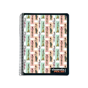 Classmate Pulse 5 Subject Spiral Notebook - Pack of 1 | Single Line | 400 Pages | A4-29.7cm x 21.0cm | Attractive Cover Designs | Soft Cover | Notebooks for College Students (cover may vary as per ava